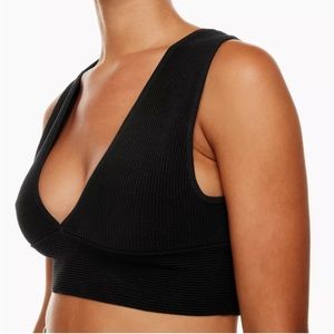 Aritzia Babaton Sculpt Knit Deep V Tank
